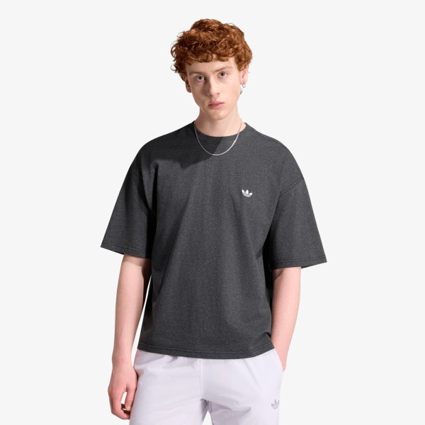 Tričko adidas Trefoil Essentials Melange Loose Cropped T-Shirt Dark Grey Heather XL