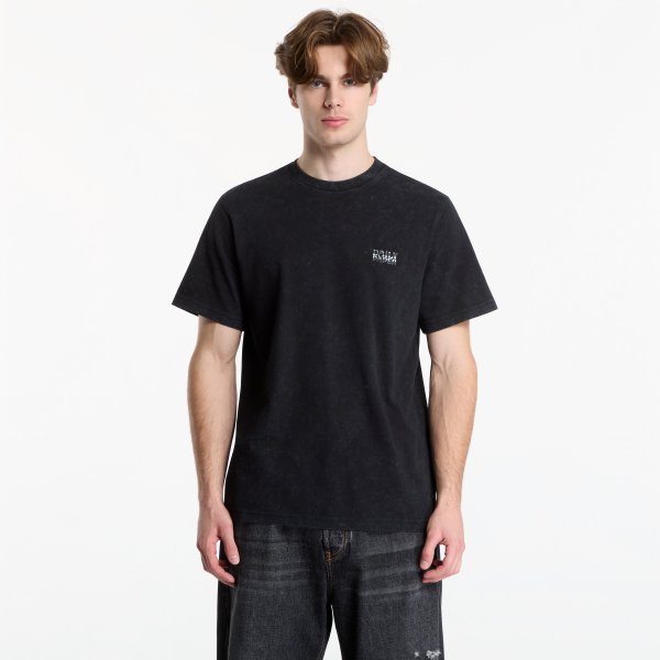 Tričko Daily Paper Textured Metallic Shield T Shirt Washed Black M