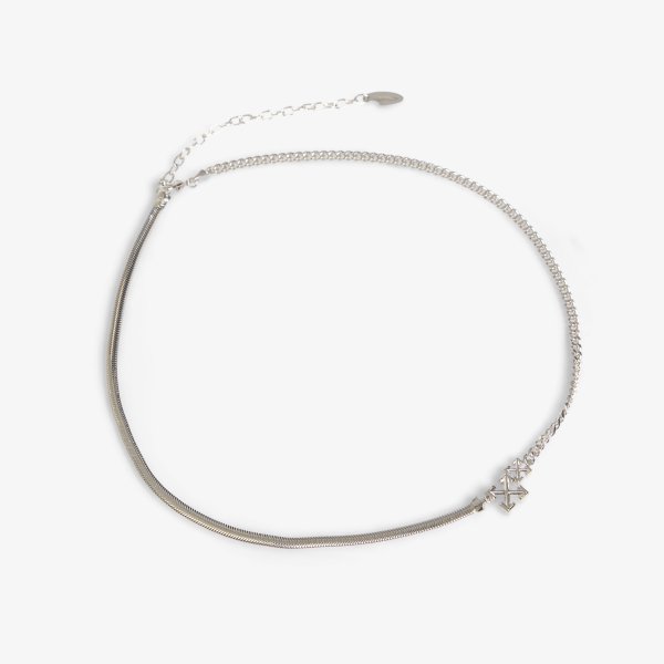 Náhrdelník Off-White Double Arrow Necklace Silver/ Silver Universal