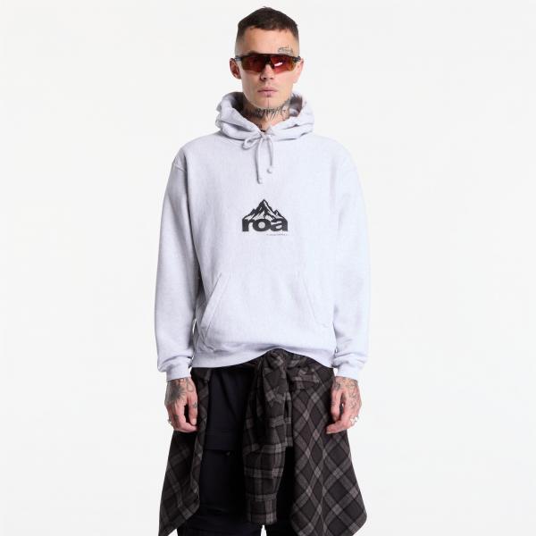 Mikina ROA Mountain Logo Hoodie Light Grey M