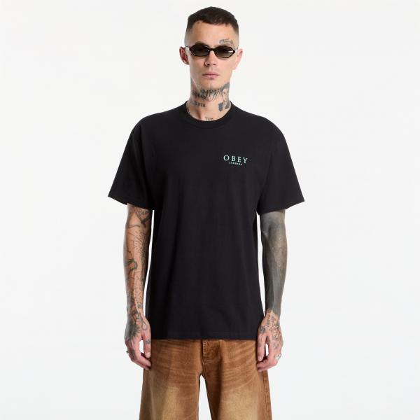 Tričko Obey Flores Robus Black M