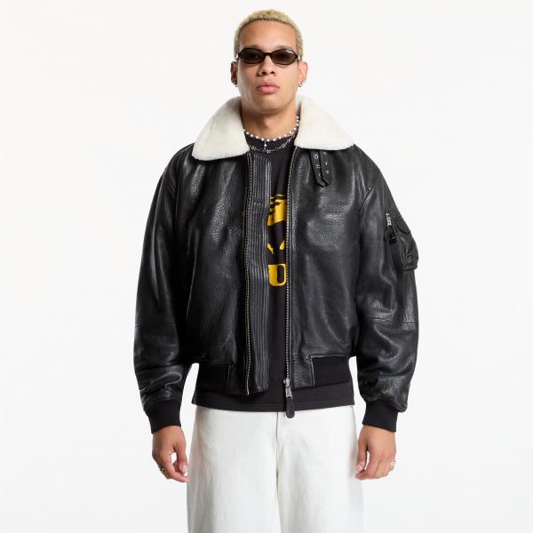 Bomber Alpha Industries B-15 Leather UV Black L