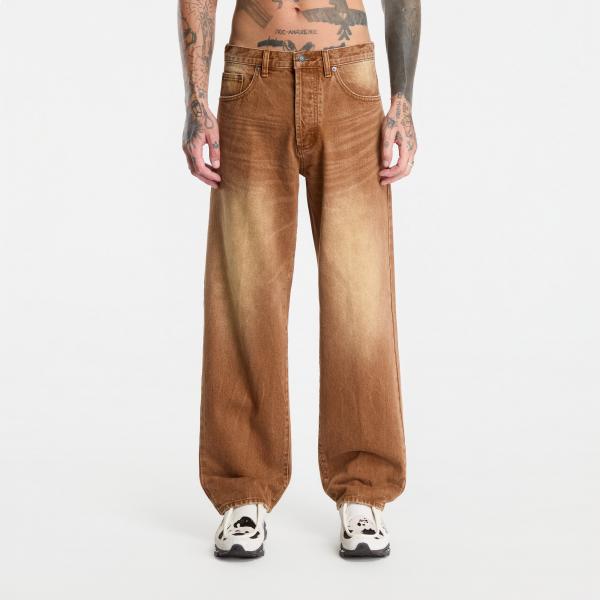 Džíny Obey Boxcar Straight Leg Denim Archive Brown W31