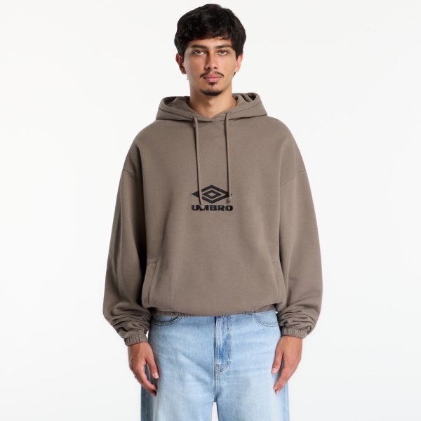 Mikina Umbro Og Logo Mask Hoodie Dark Greige L