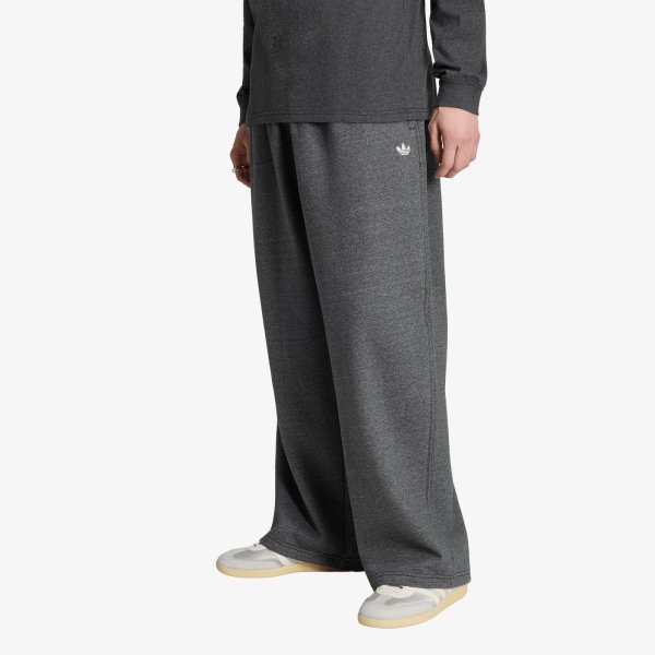 Kalhoty adidas Trefoil Essentials Melange Baggy Open Hem Dark Grey Heather S