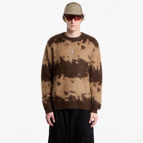 Svetr Gramicci Mohair Splatter Sweater Taupe Splatter L