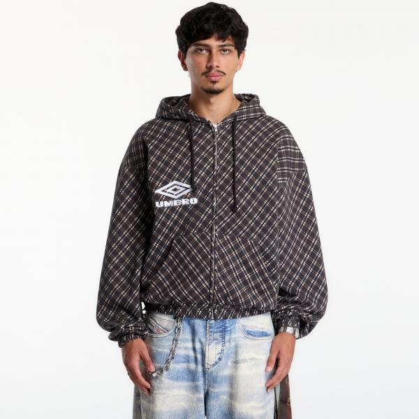 Mikina Umbro Plaid Masked Hoodie Brown L