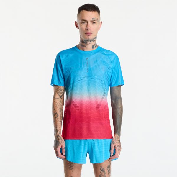 Tričko Asics Metarun Fade SS Top Blue S