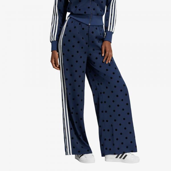 Kalhoty adidas Satin Polka Dots Wide Leg Pant Night Indigo XS