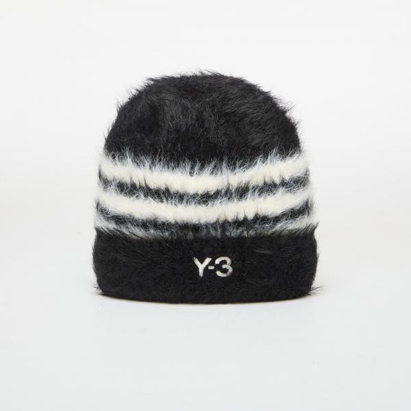 Čepice Y-3 Stripes Beanie Black/ Cream White M