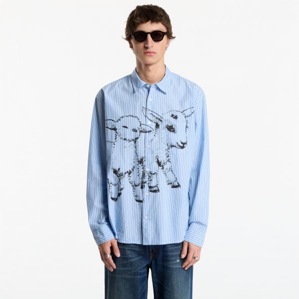 Košile Obey Billy Woven Light Blue Multi S