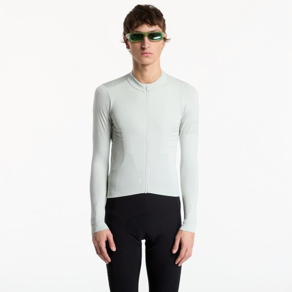 Tričko Rapha Men's Pro Team Long Sleeve Midweight Jersey Grey/ White XL