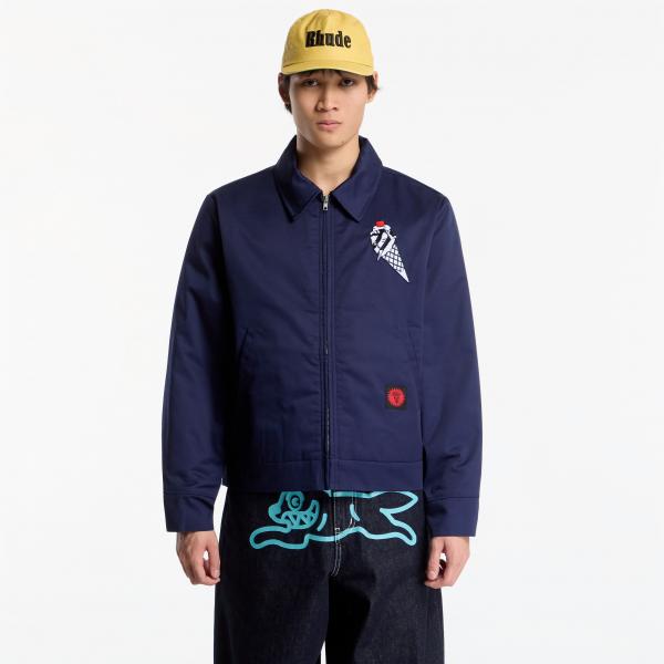 Bomber Billionaire Boys Club Icecream Cone Man Embellished Work Jacket Navy L