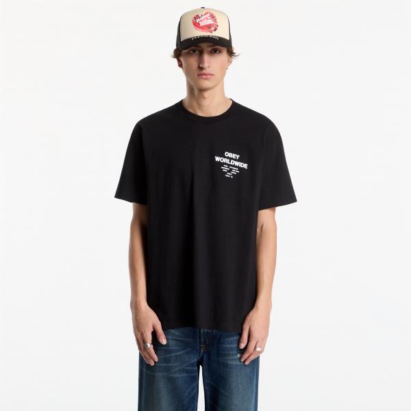 Tričko Obey Angels Above Black XXL