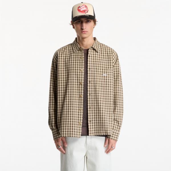 Košile Obey Bigwig Axel Woven Canteen Multi M