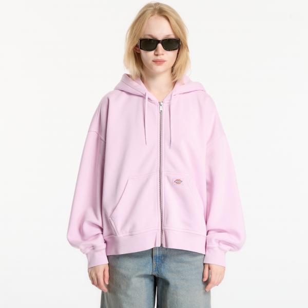 Mikina Dickies Sutcliffe Cropped Zipped Hoodie Pink M