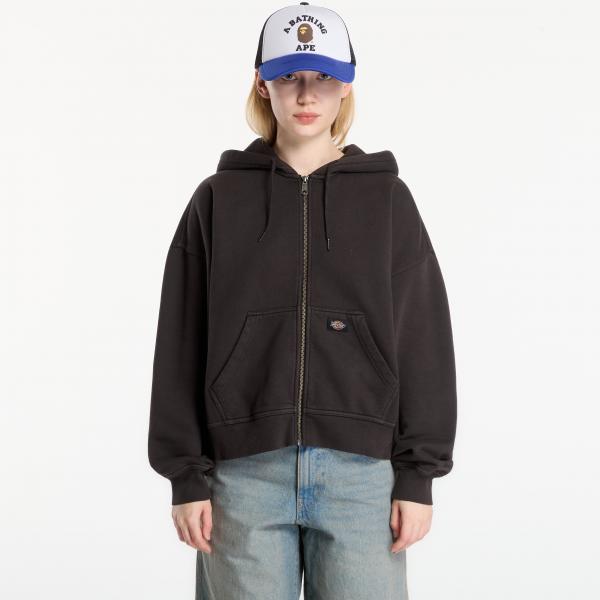 Mikina Dickies Sutcliffe Cropped Zipped Hoodie Black L