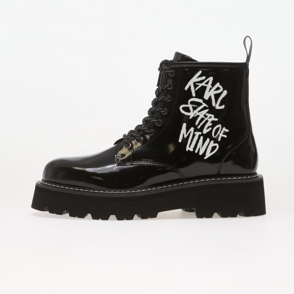 Karl Lagerfeld Jeans Kyla Karl State Of Mind Hi Boot Black Lthr 40