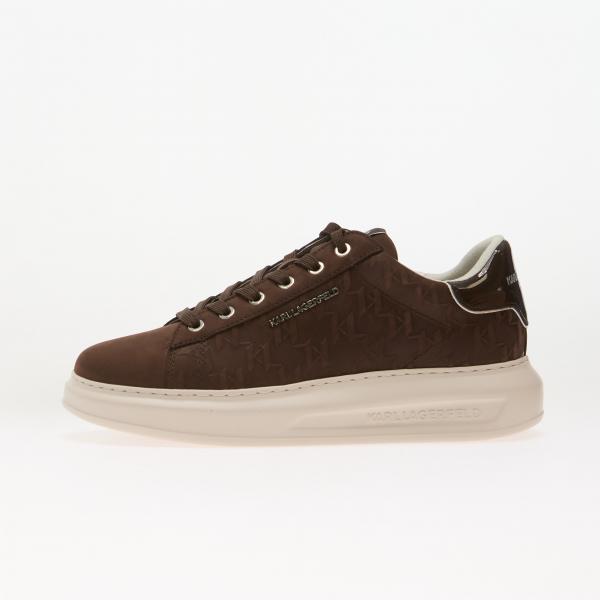 Tenisky Karl Lagerfeld Jeans Kapri Monogram Emboss Lo Dk Brown Nubuck EUR 41