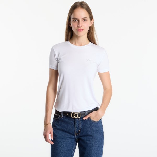 Tričko GUESS New Ss Cn Mini Logo Tee Pure White XS