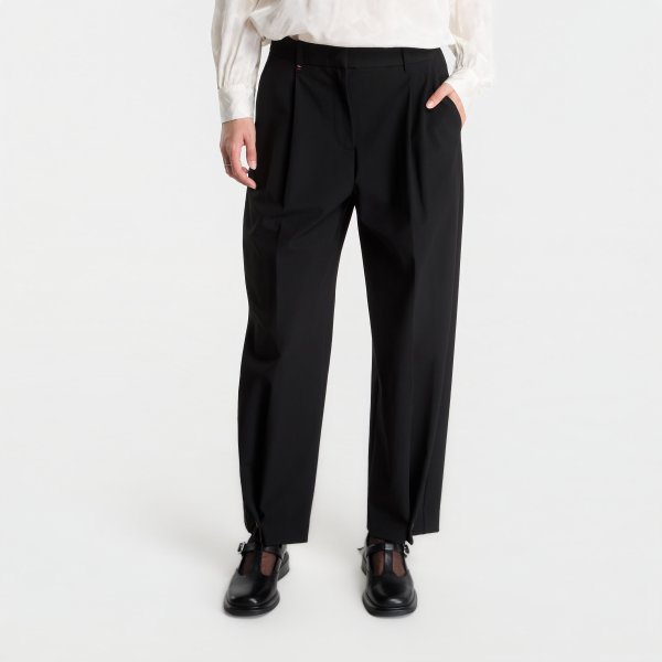 Kalhoty Tommy Hilfiger Bi-Stretch Barrel With Tab Black 38