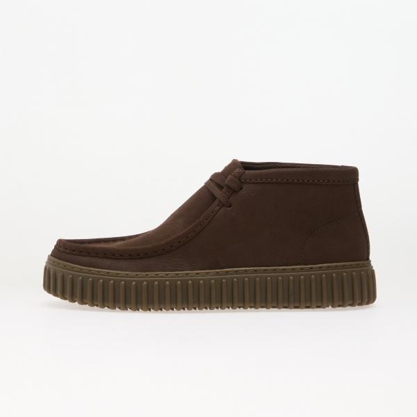 Boty Clarks Torhill Hi Leather Dark Brown 10