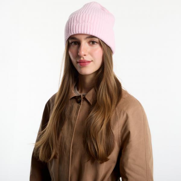 Čepice MC2 Saint Barth Moss Wool Beanie Pink Universal