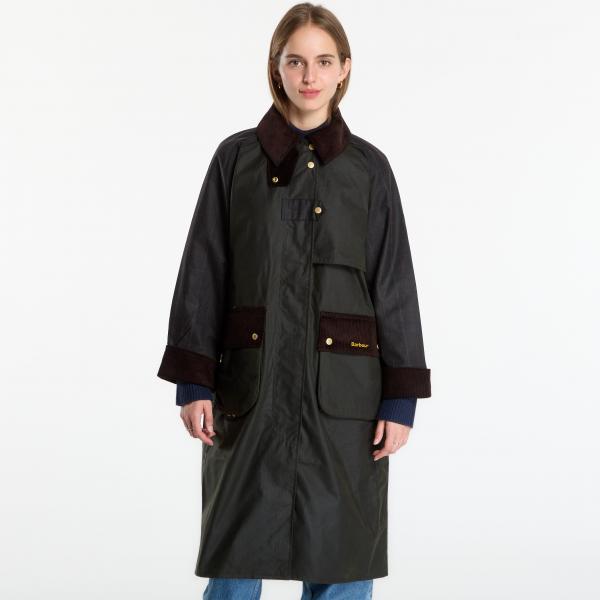 Bunda Barbour Checked Kirklees Wax Jacket Fern/ Classic/ Shadow Classic XS