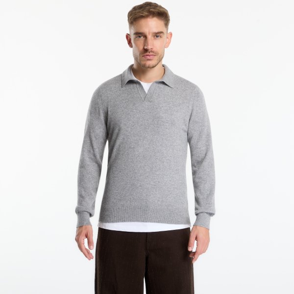 Svetr MC2 Saint Barth Covent Cashmere Sweater Grey Melange M