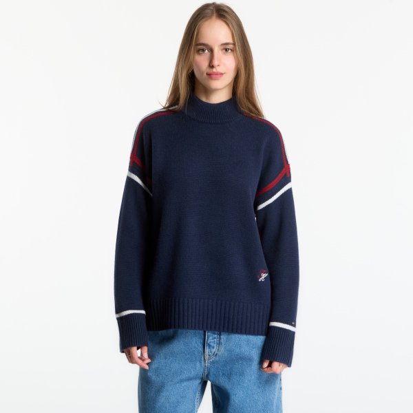 Svetr Tommy Hilfiger Rwb Mk-Nk Rlx Fit Sweater Dark Blue L