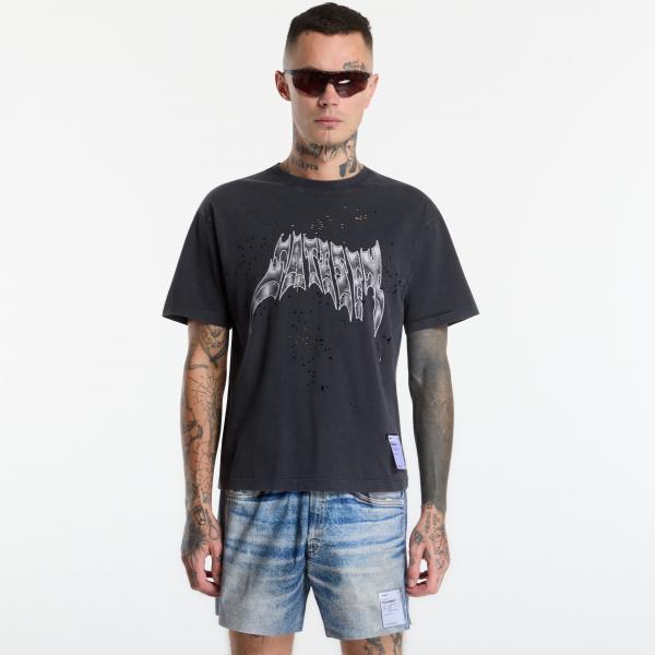 Tričko Satisfy MothTech T-Shirt Aged Black AirBrush Glitter XL