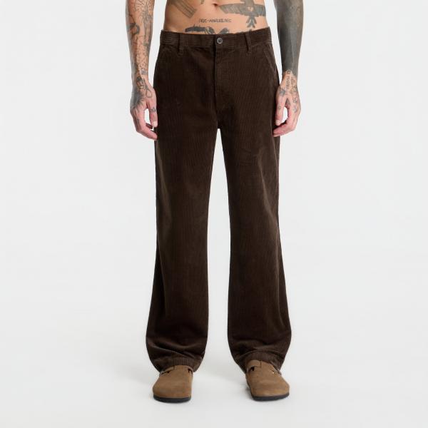 Kalhoty Calvin Klein Jeans 90s Straight Corduro Dark Coffee W36/L34