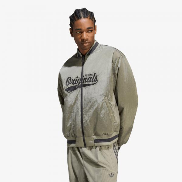 Bomber adidas Shiny Originals Bomber Jacket Silver Pebble M