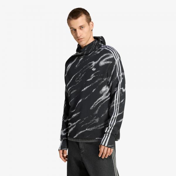 Mikina adidas Adilenium 6 Knitted Hoodie Black/ Grey Three M