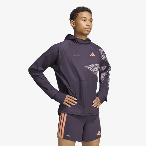 Mikina adidas x Labrum Running Hoodie Unisex Aurora Black M