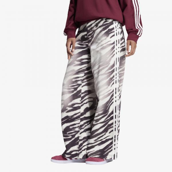 Džíny adidas Adilenium Season 6 Zebra Print Wide Leg Denim Pants Aurora Coffee 30/32
