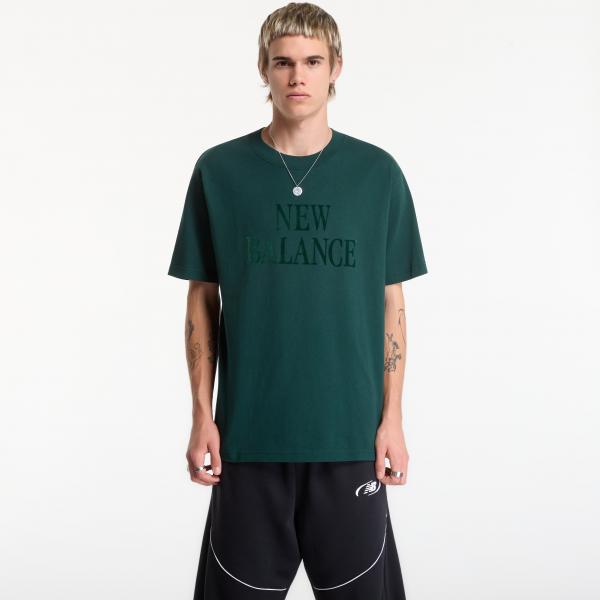 Tričko New Balance Athletics Flocked Logo T-Shirt Nordic Green XL