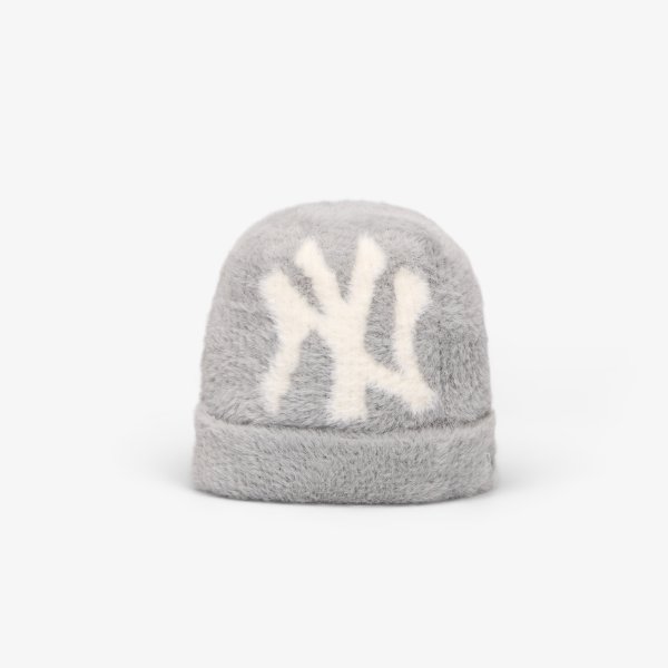 Čepice New Era Knit Medium MLB Fluffy Mohair Beanie New York Yankees Gray Universal