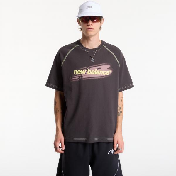 Tričko New Balance Street Classics Distort T-Shirt Black Cement XXL