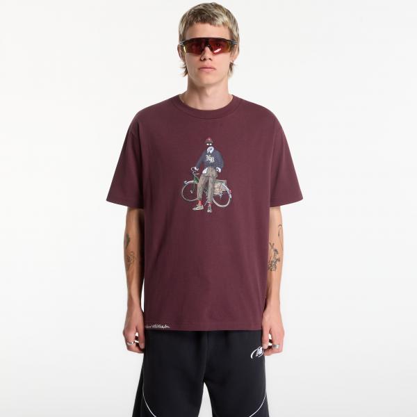 Tričko New Balance Varsity Bike T-Shirt Cherry Leather L