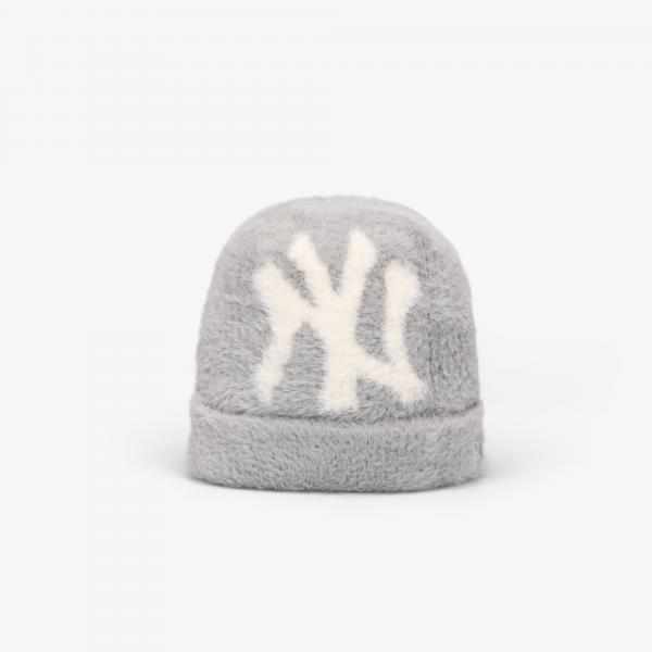 Čepice New Era Knit Medium MLB Fluffy Mohair Beanie New York Yankees Gray Universal
