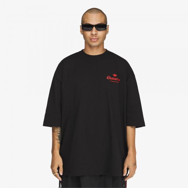 Tričko adidas x Willy Chavarria Dark Rose Tee Black/ Red XL