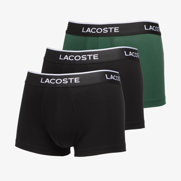 Boxerky Lacoste Underwear Trunk Black/Green L