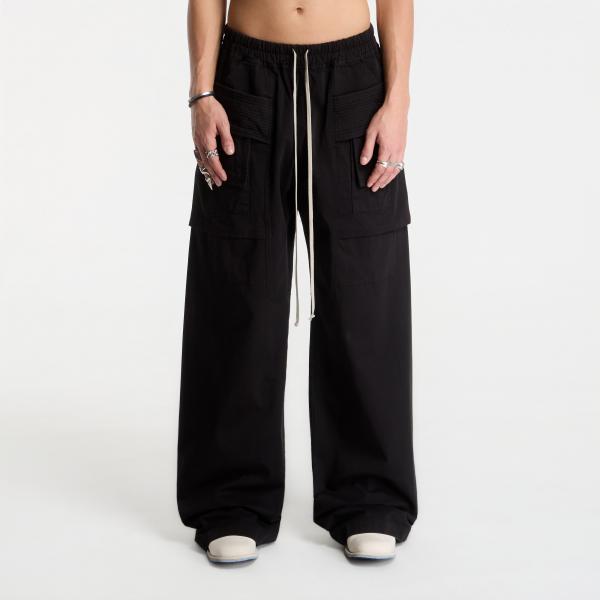 Kalhoty Rick Owens DRKSHDW Creatch Wide Cargo Drawstring Pants Black L