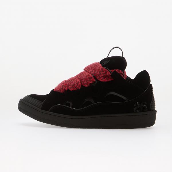 Tenisky Lanvin Curb Sneakers Jersey Velvet Black EUR 45