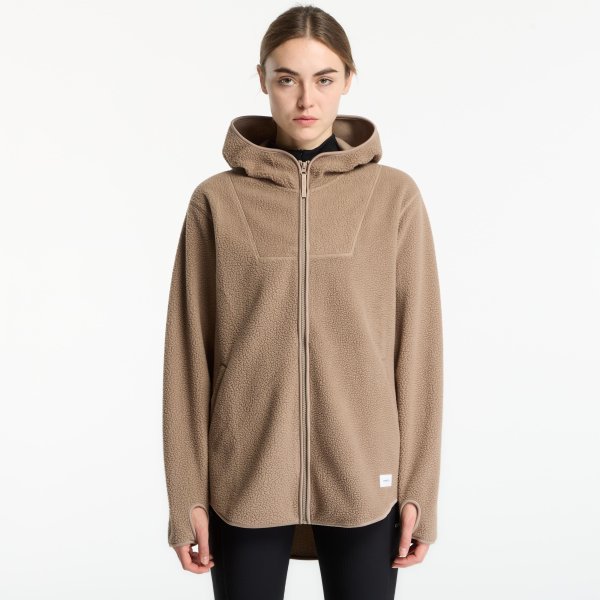 Mikina Craft Join Pile Fleece FZ Hood Brown M