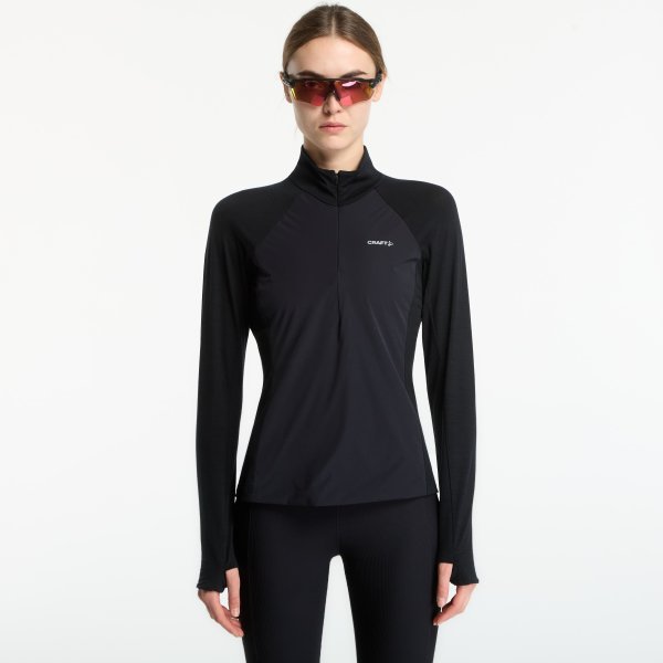 Tričko Craft Wool Wind HZ LS Black S