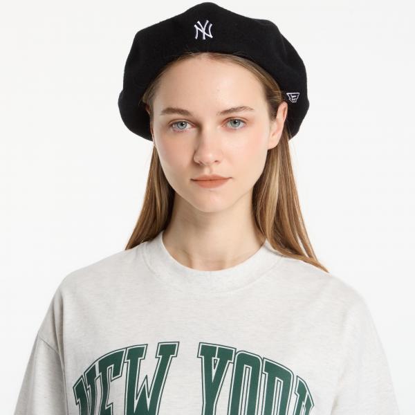 Čepice New Era Beret MLB Wool Script New York Yankees Black Universal