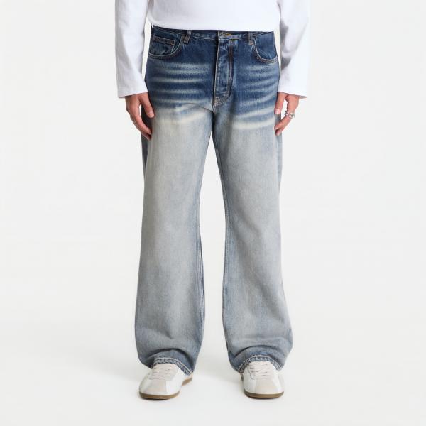 Džíny Off-White Half Arrow Slim Relax Jeans Ombre Bleach Blue 34