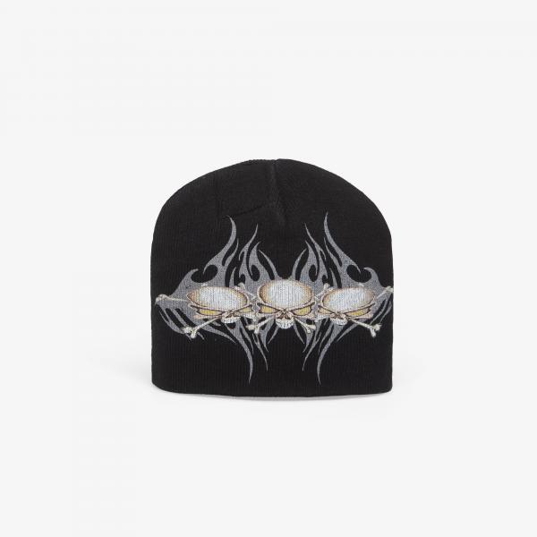 Čepice Hellstar Tribal Skullz 2 Beanie Black Universal
